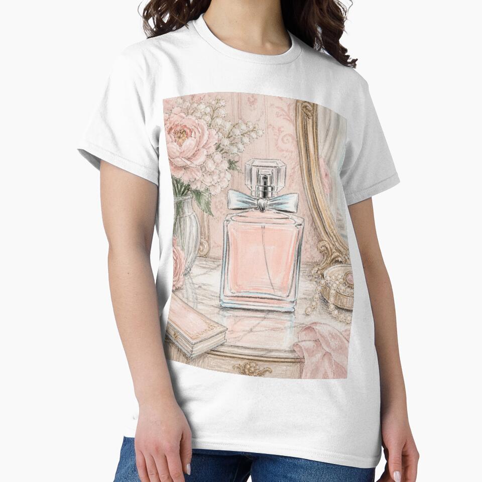 Pink Perfume Bottle by Magnolia Valley Art