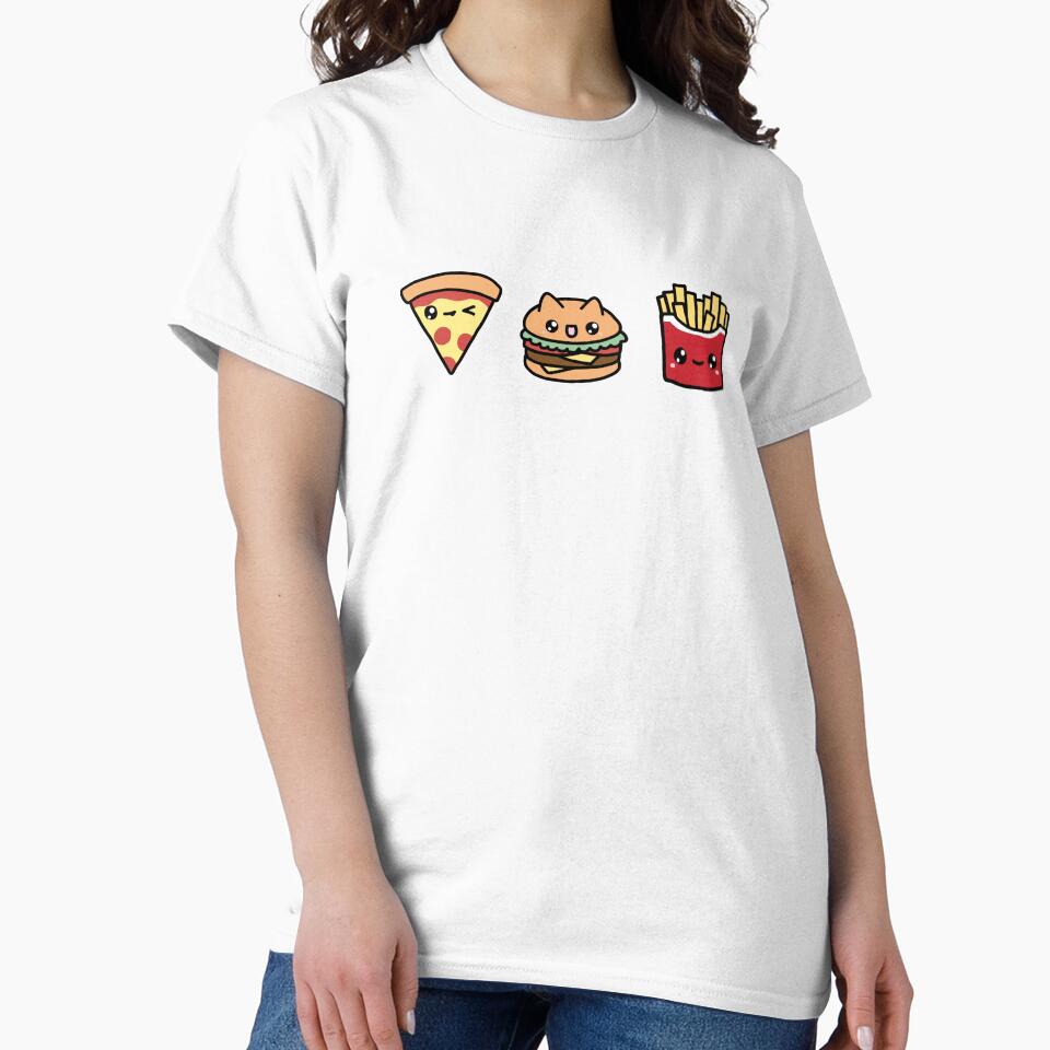 Cute Kawaii Pizza Burger Fries Characters by STUDIO-72