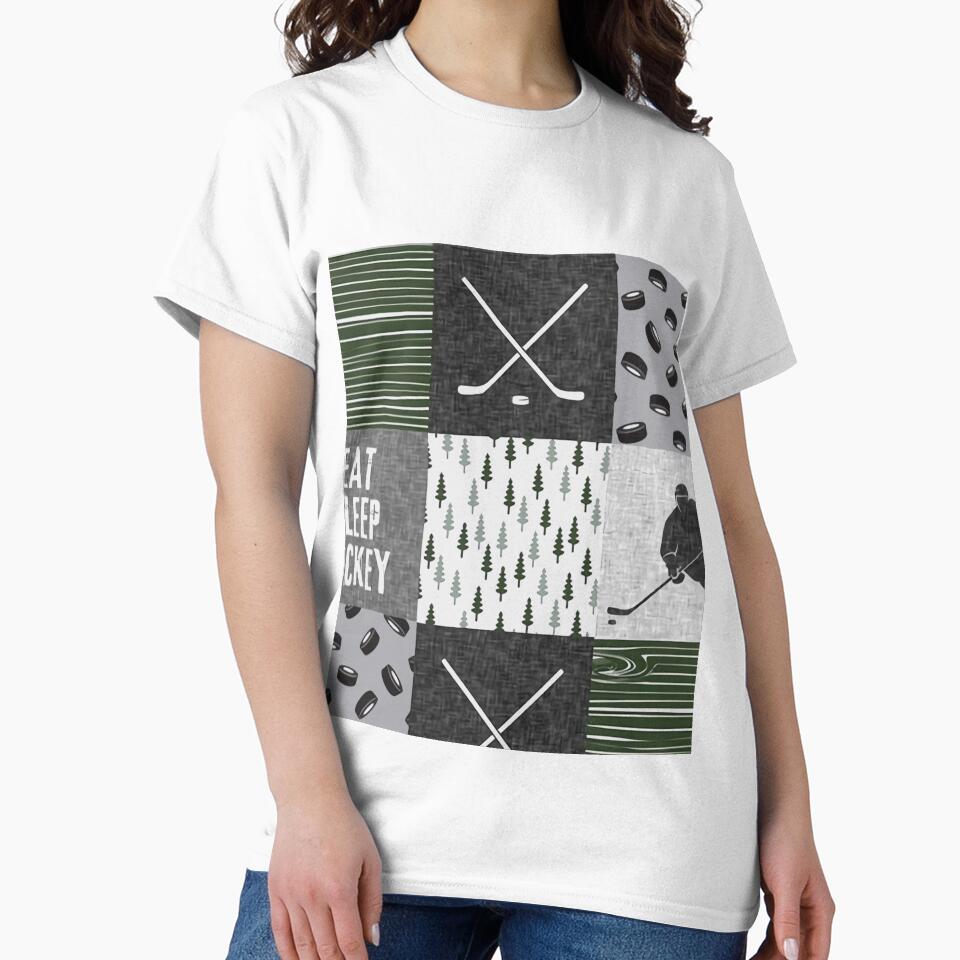 Ice hockey Eat Sleep Retro by DarelliBeauty