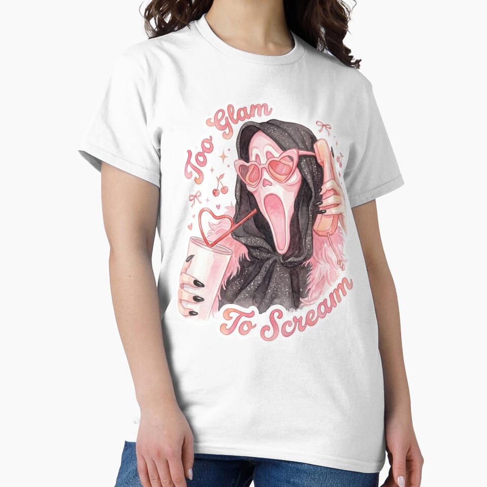 Too Glam to Scream – Cute Horror Coquette Aesthetic Design by aiqdelicia