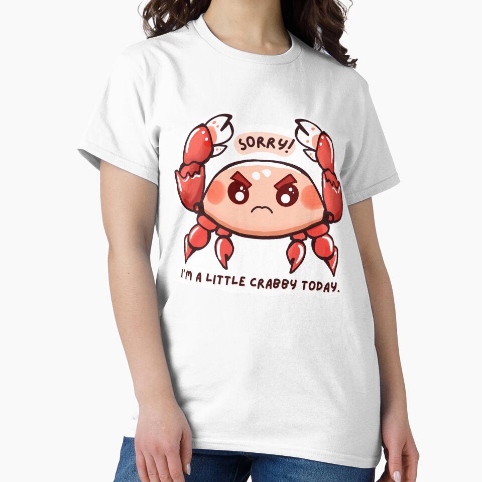 Cute Crabby Crab Pun Sticker by artiistsama