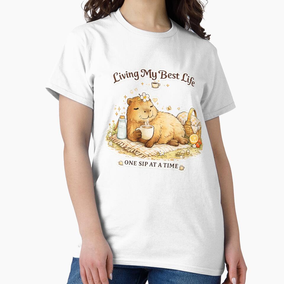Cute Picnic Capybara Design by StyleBloomes