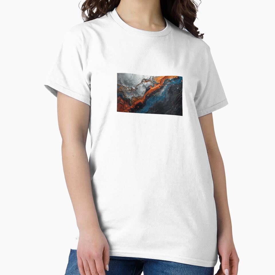 Abstract Neon Orange and Blue Graphic Splash by idofpa