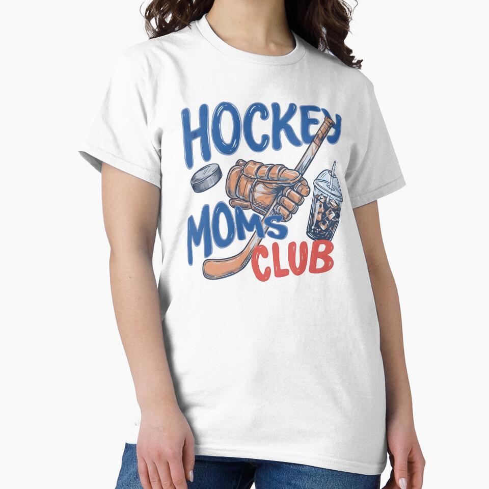 Hockey Mom Shirt, Hockey Moms Club Tee, Cute Hockey Mom Graphic Shirt, Ice Hockey Mom Gift, Hockey Season Apparel by Blebaylem
