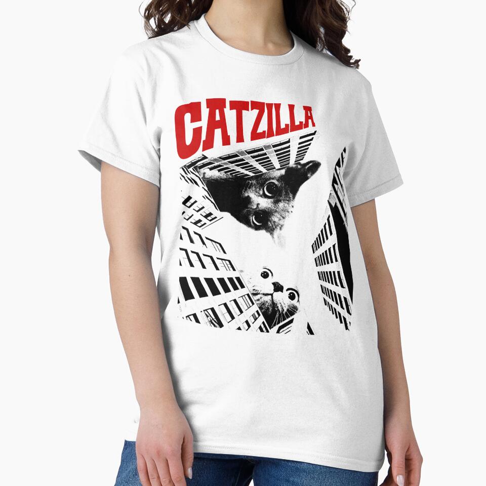 Funny Meme Cat Catzilla Movie by RebeccaLittlee