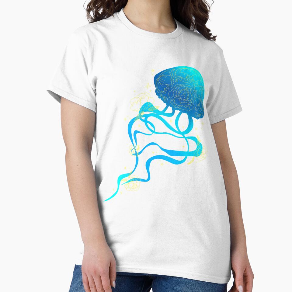 Gold Flower Jellyfish by artby3lue5tar