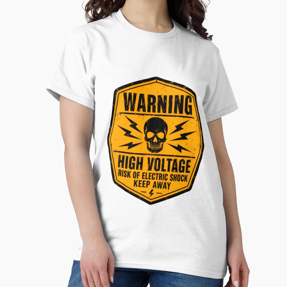 Warning High Voltage Risk Of Electric Shock Keep Away Electrician Electrical Safety by HumansStuck12