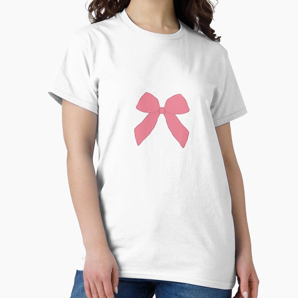 Coquette Pink Bow – Soft Girl Aesthetic Minimalist Ribbon Illustration” by Naine  M.