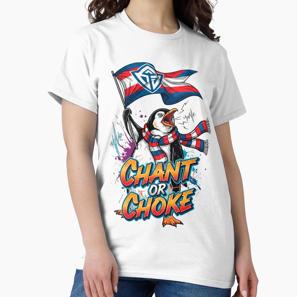 Chant Or Choke Penguin Mascot Sticker T-Shirt Hoodie by SholoStudio