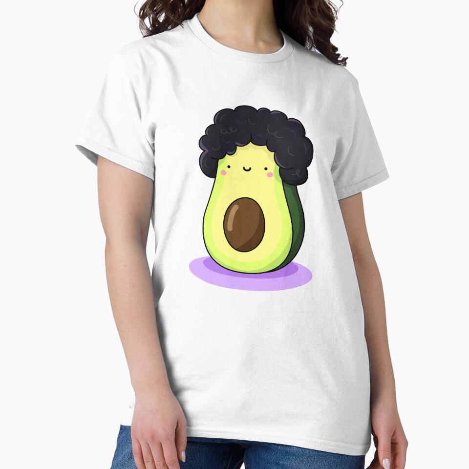 Kawaii Avocado with Afro by kawaiilife
