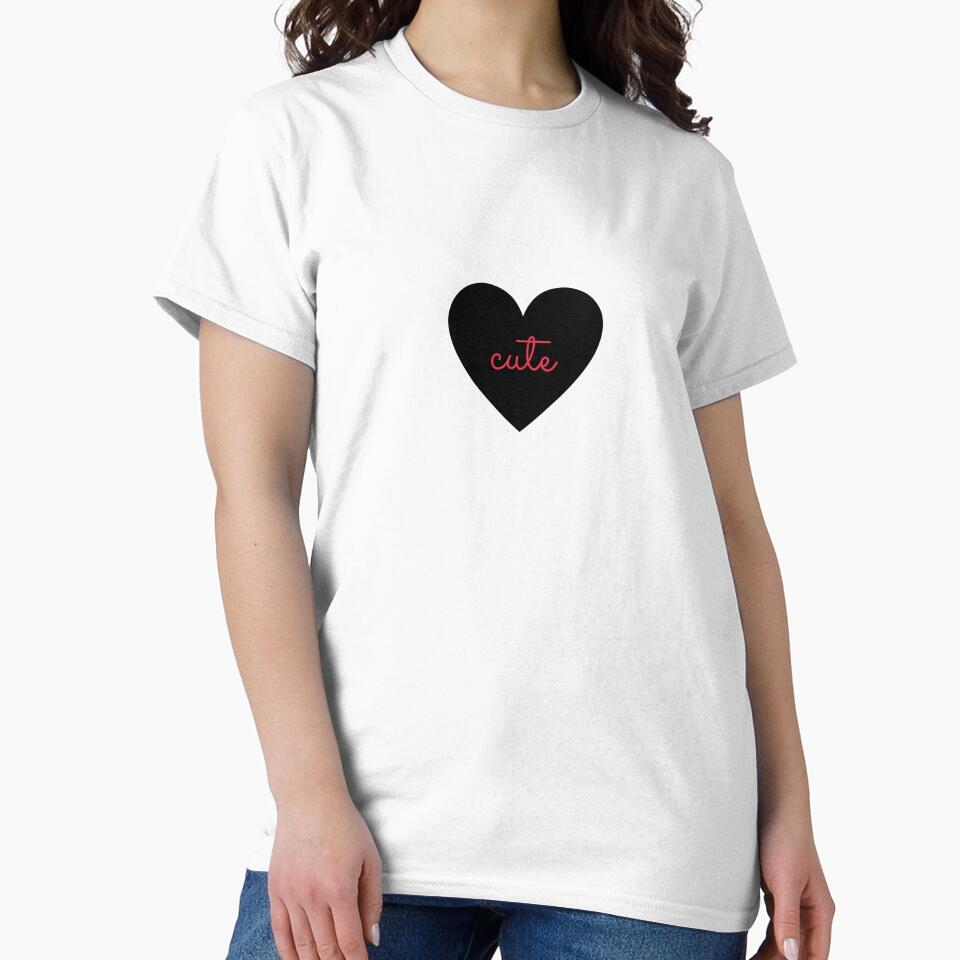 Cute Heart Print (Black + Red) by saeroun