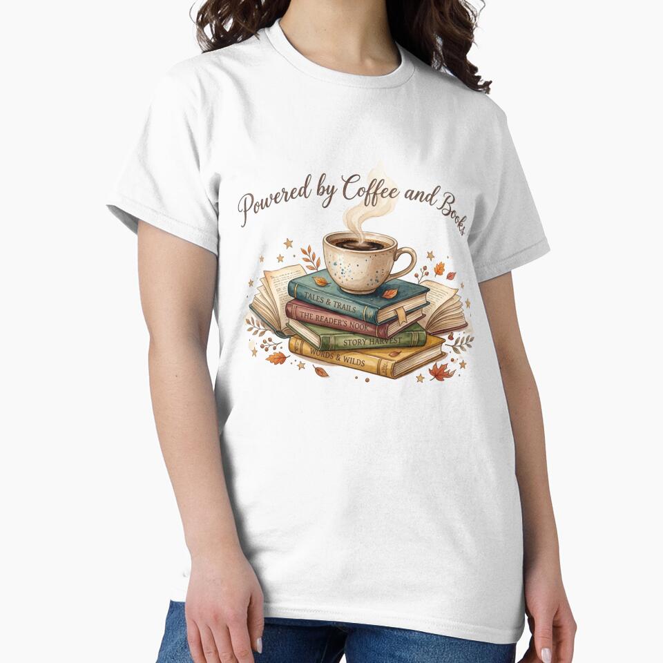 Cozy Powered by Coffee and Books Aesthetic Sticker by sanorastyle