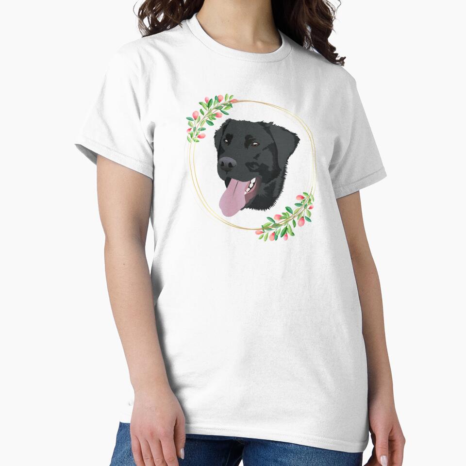 Black Lab Flower Frame by KCPetPortraits
