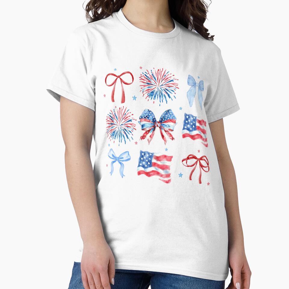 Coquette American Bow Usa Coquette Bow 4th Of July Girly Retro America by XuanhieuBp