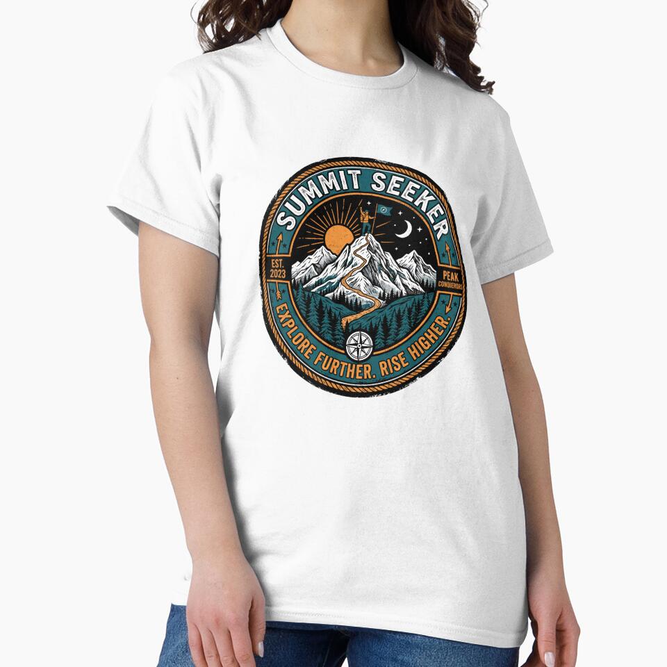 Summit Seeker - Explore Further, Rise Higher by RetroTrailCo