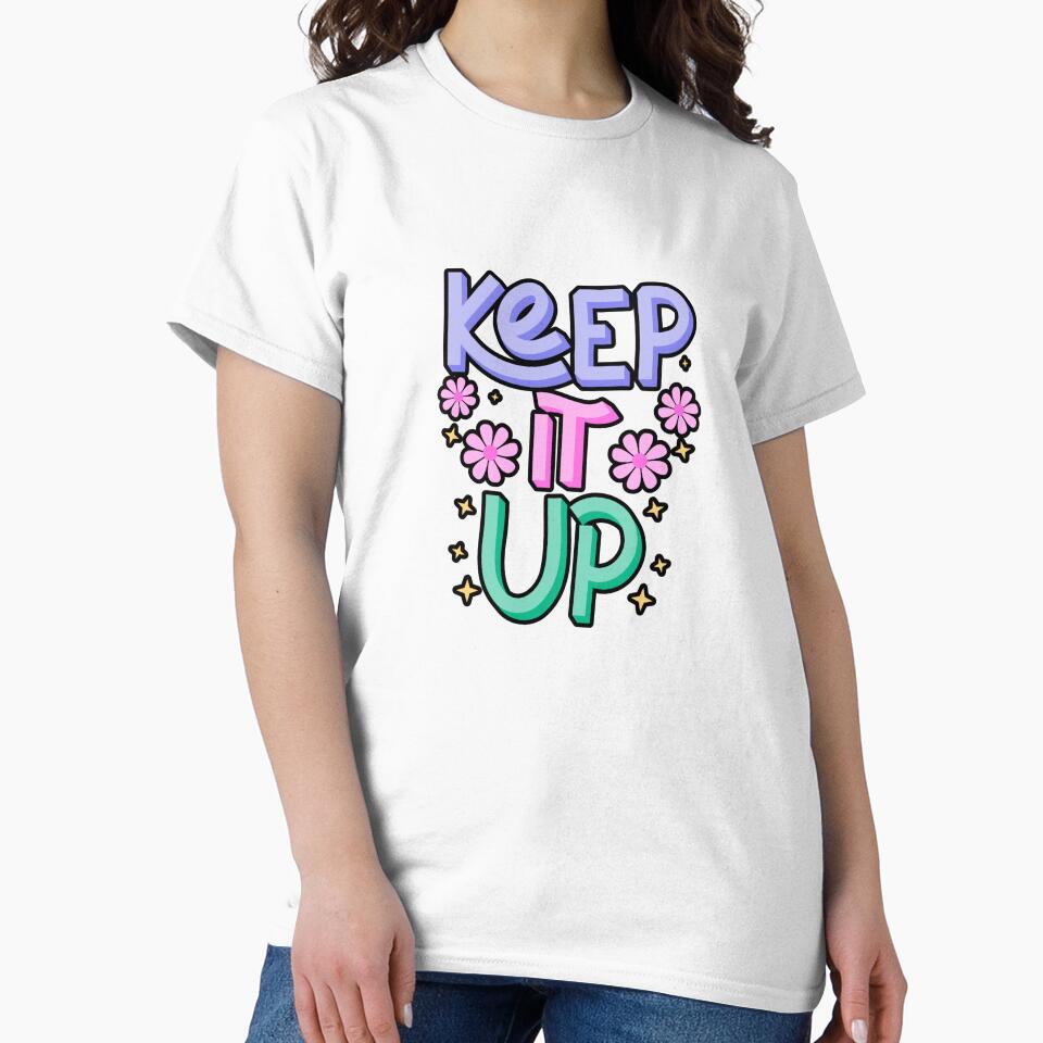 Keep It Up Retro Groovy 3D Typography Flowers by thazinart
