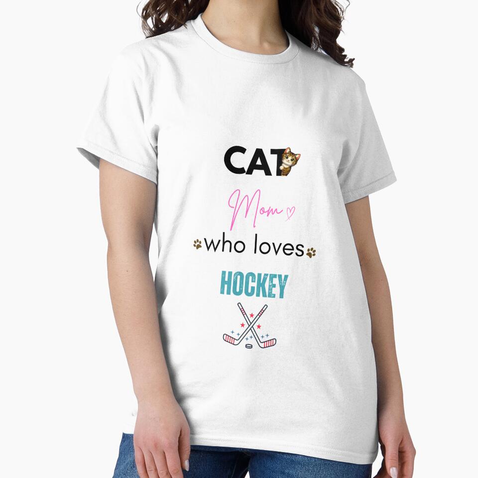 Cat Mom Who Loves Hockey by PawFitt