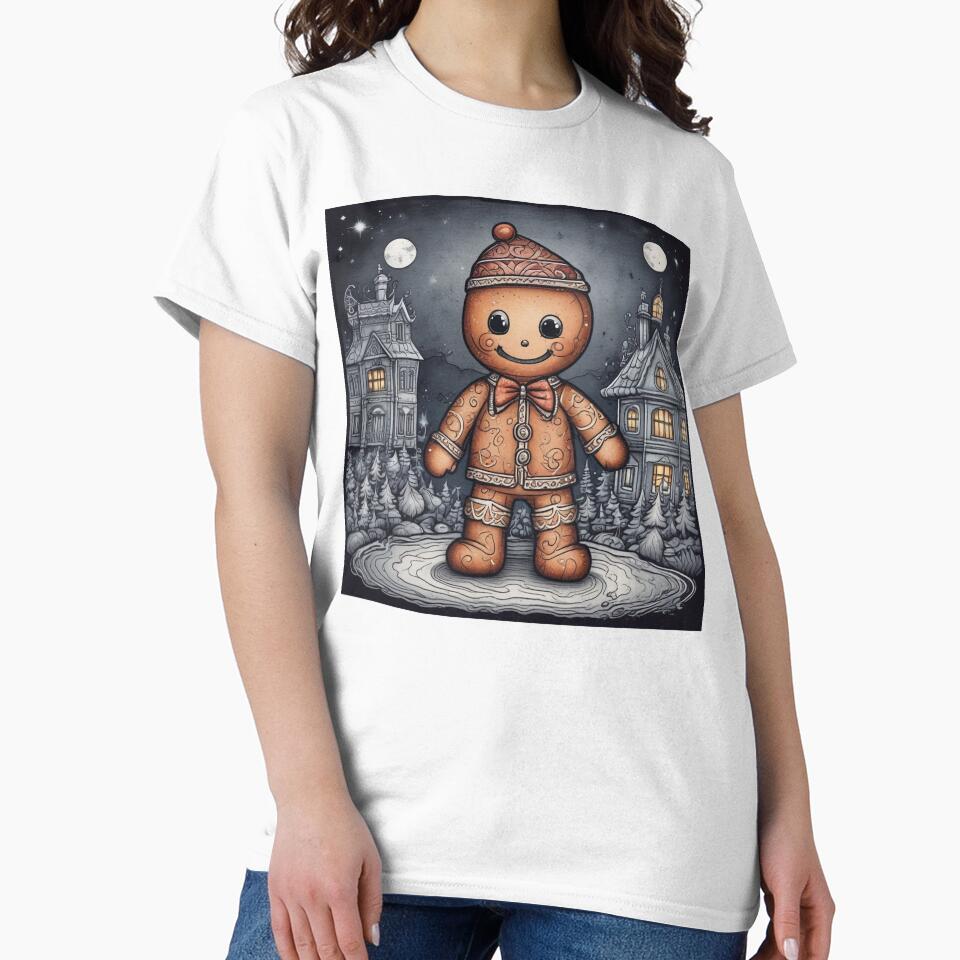 2025 Christmas and Holiday Gingerbread man - Watercolor & Ink 2 by KBMediaArt