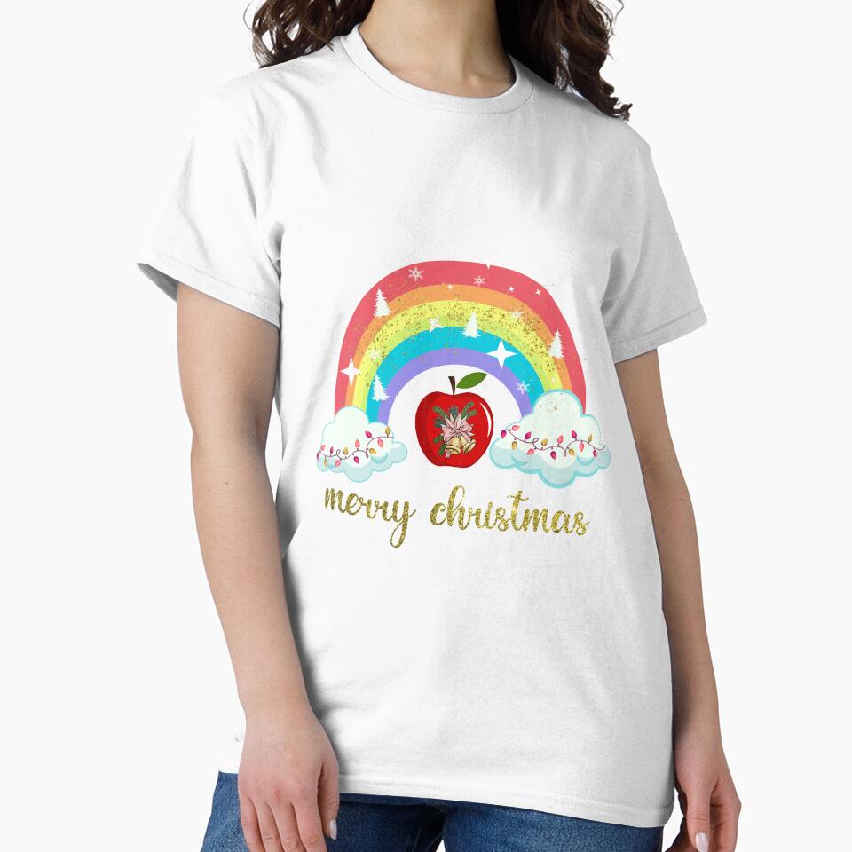 Rainbow Merry Christmas I Christmas Holiday Teacher by younghopes
