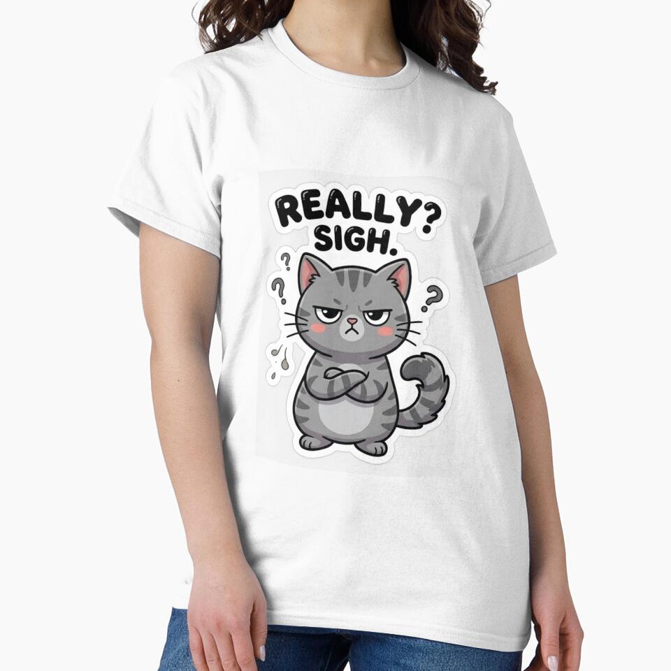 Really? Sigh Grumpy Cat Meme Sticker by nishaaa2111