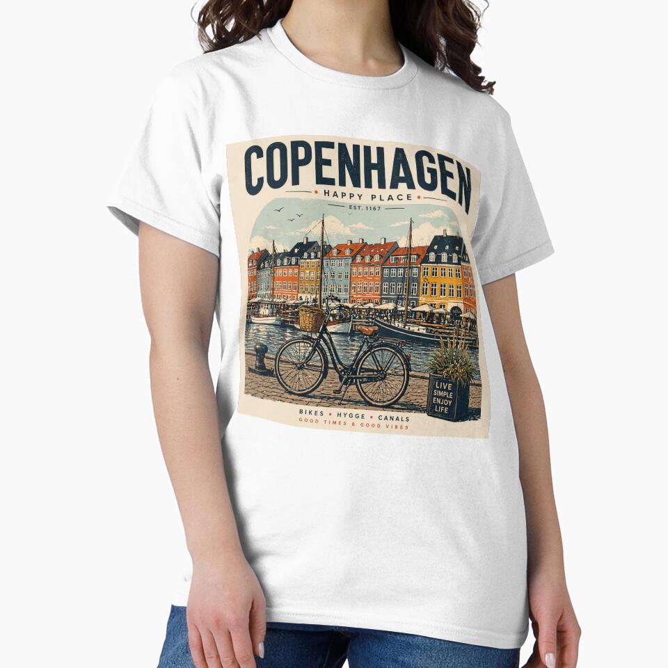 Copenhagen canals bycicles hygge Nyhavn - happy place by Kate1art