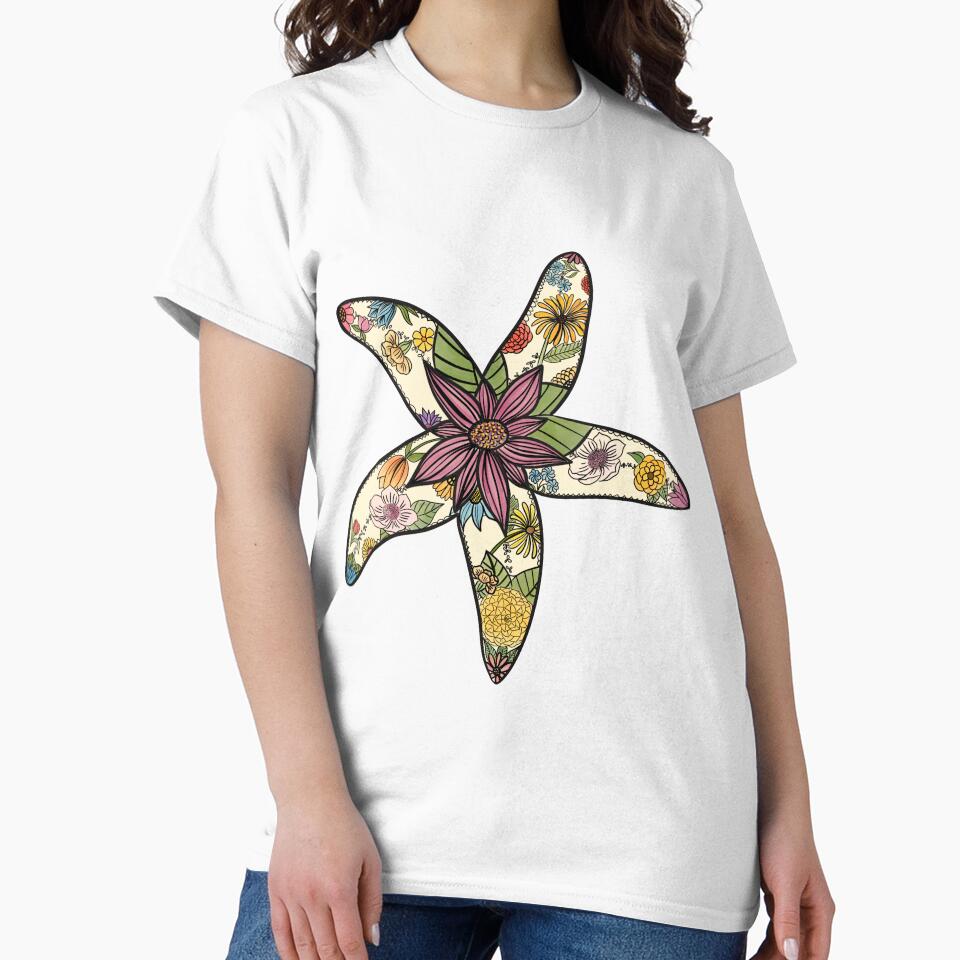 Starfish with Flowers by CarrieBrose