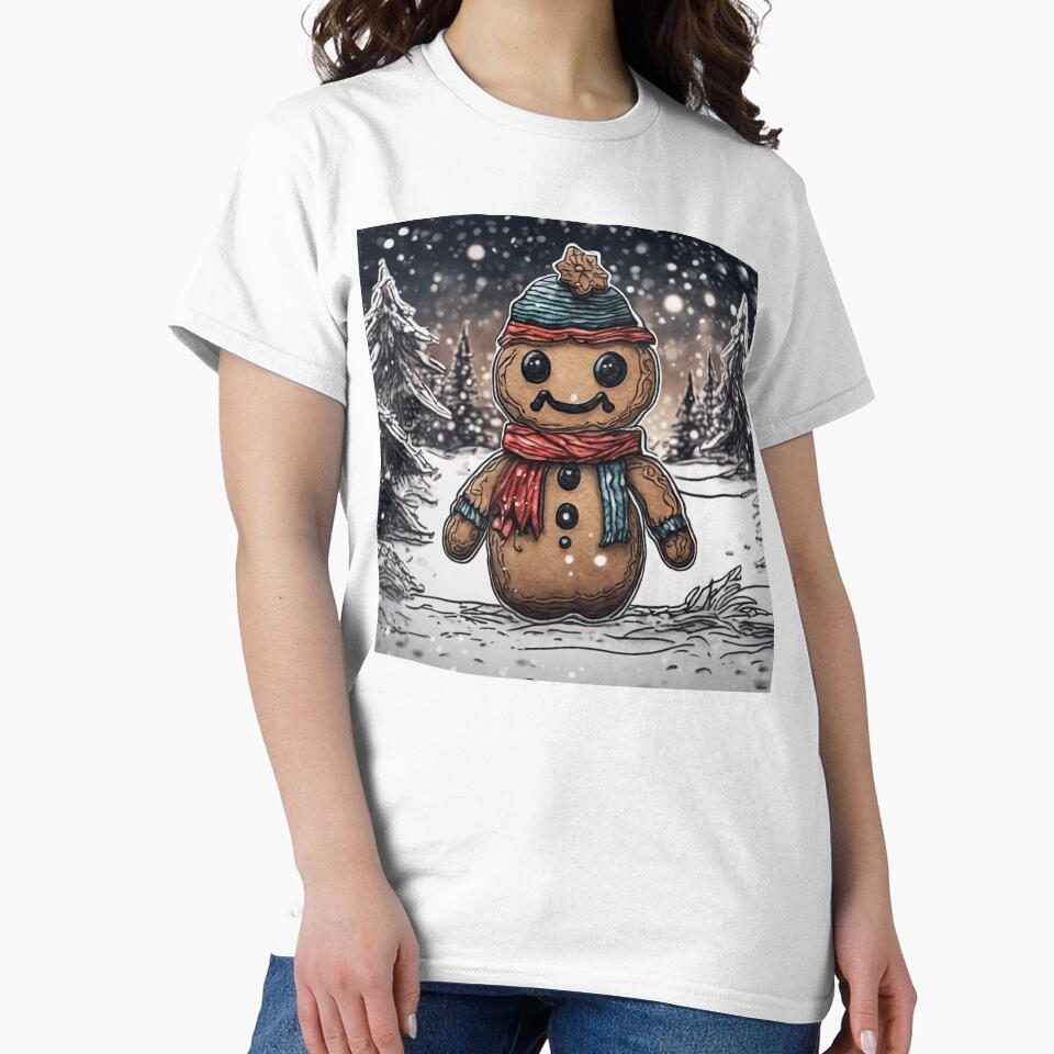 Christmas and Holiday Gingerbread man - Watercolor & Ink 11 by KBMediaArt