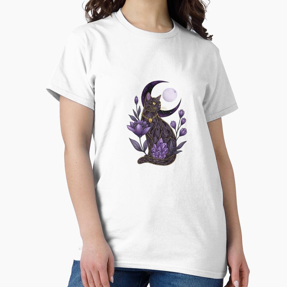 Crystal Cat Crescent Bloom Gift by IllumeInk