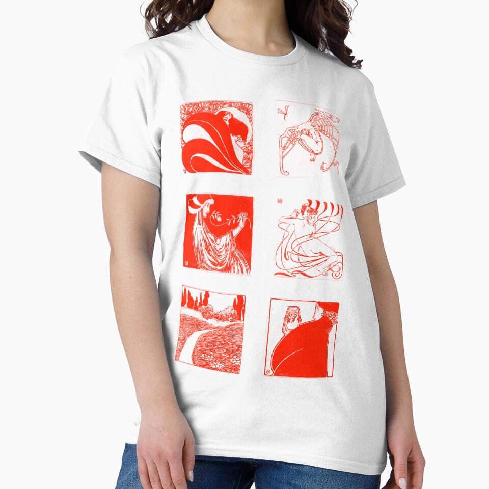 Art Nouveau Vignettes - Red by toydinosaur