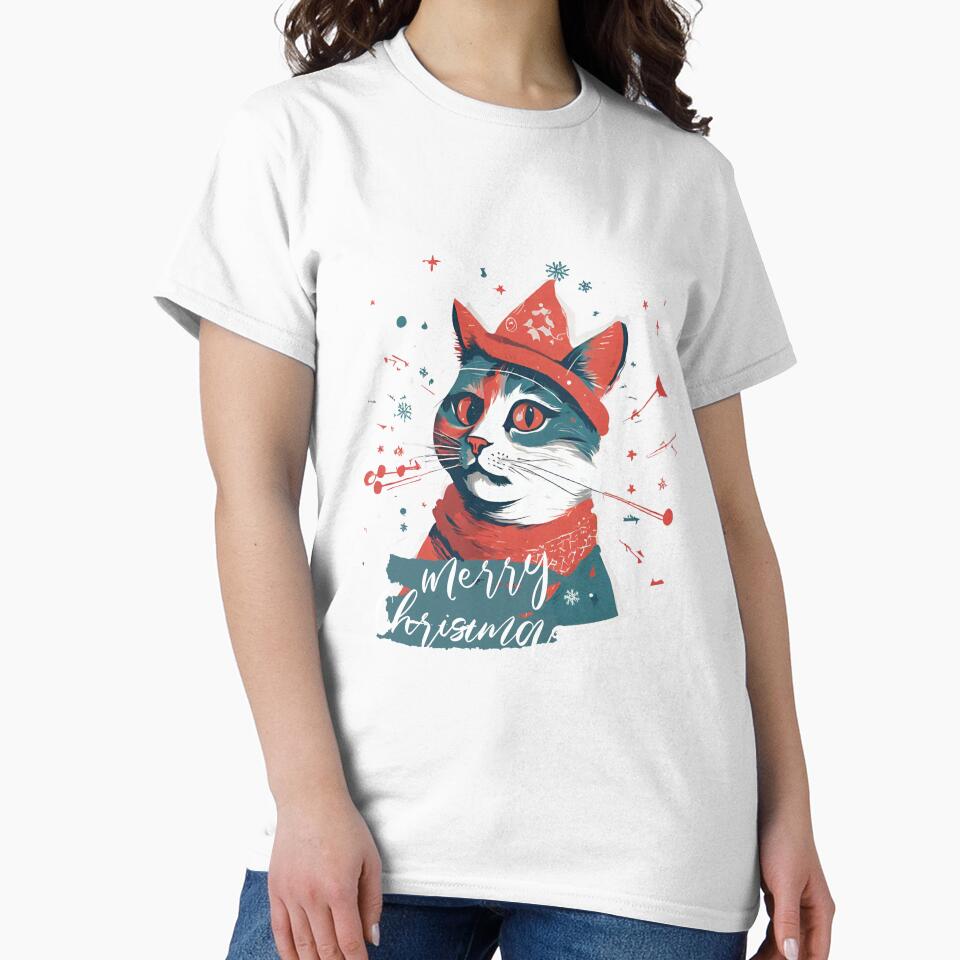Grumpy Christmas Cat Merry Christmas by CyberArtistOne