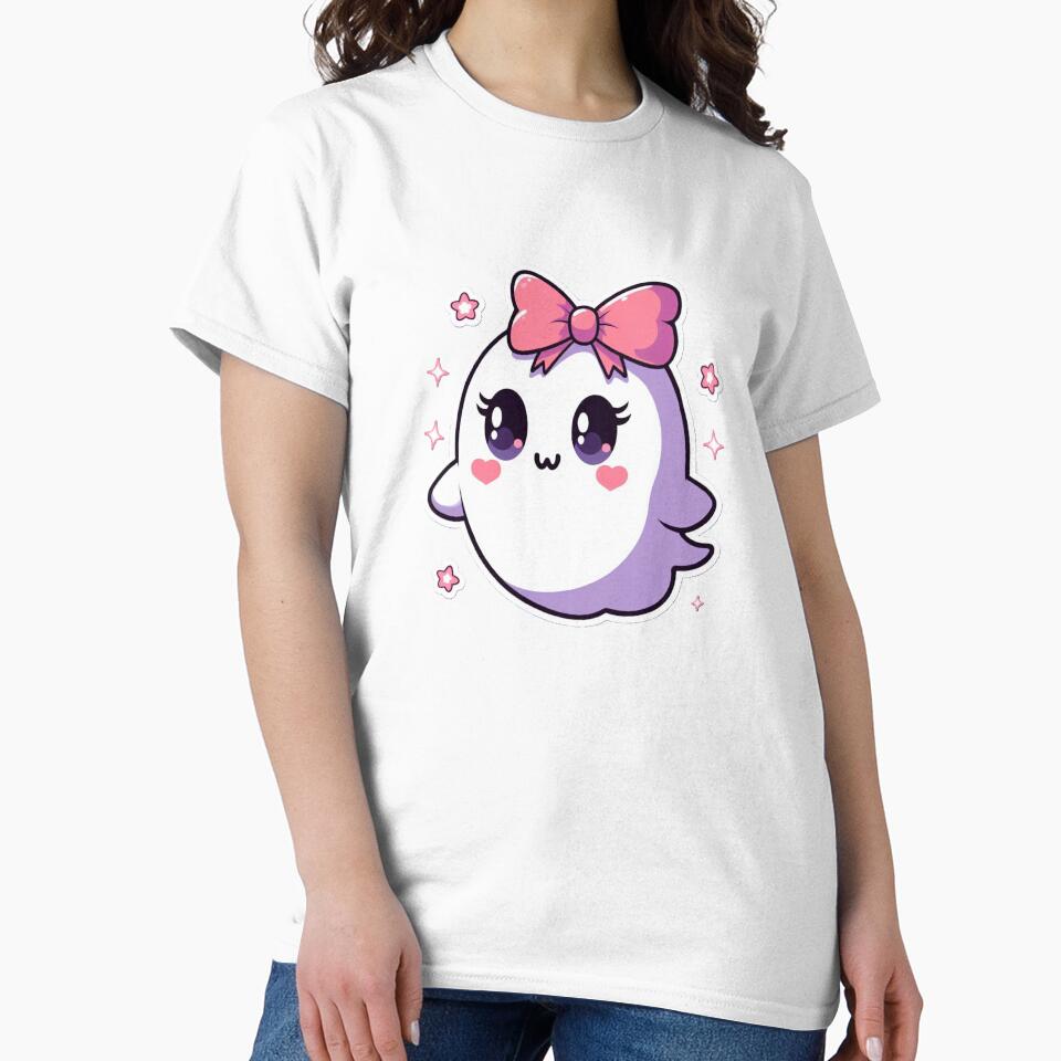 Pink Bow Ghost by Spike The Punch Design Co.