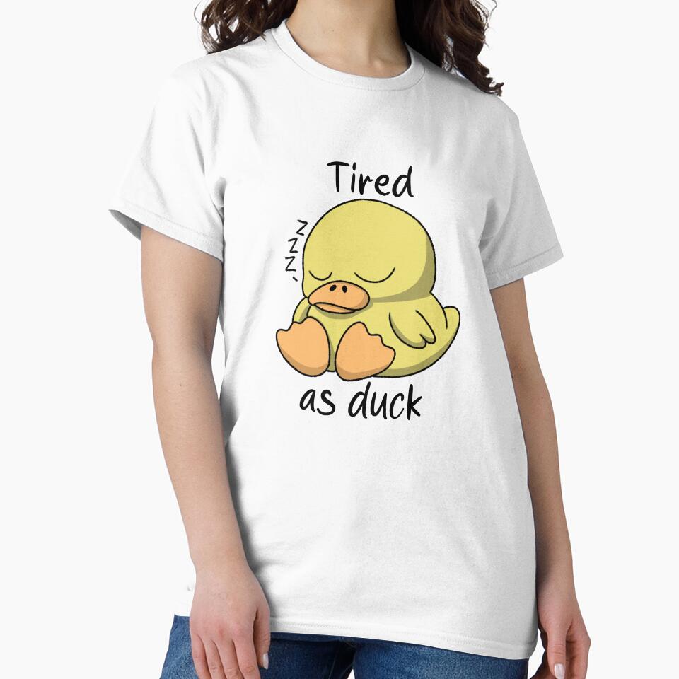Funny Relatable Sticker Tired As Duck Sticker Cute Duck by addieixmarie
