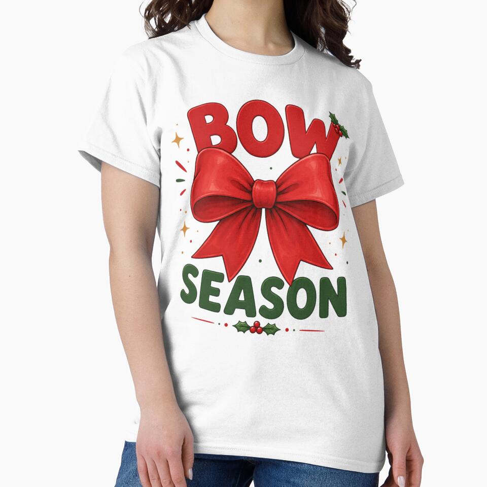 Bow Season | Christmas Bow Holiday Design by MotylekAnia