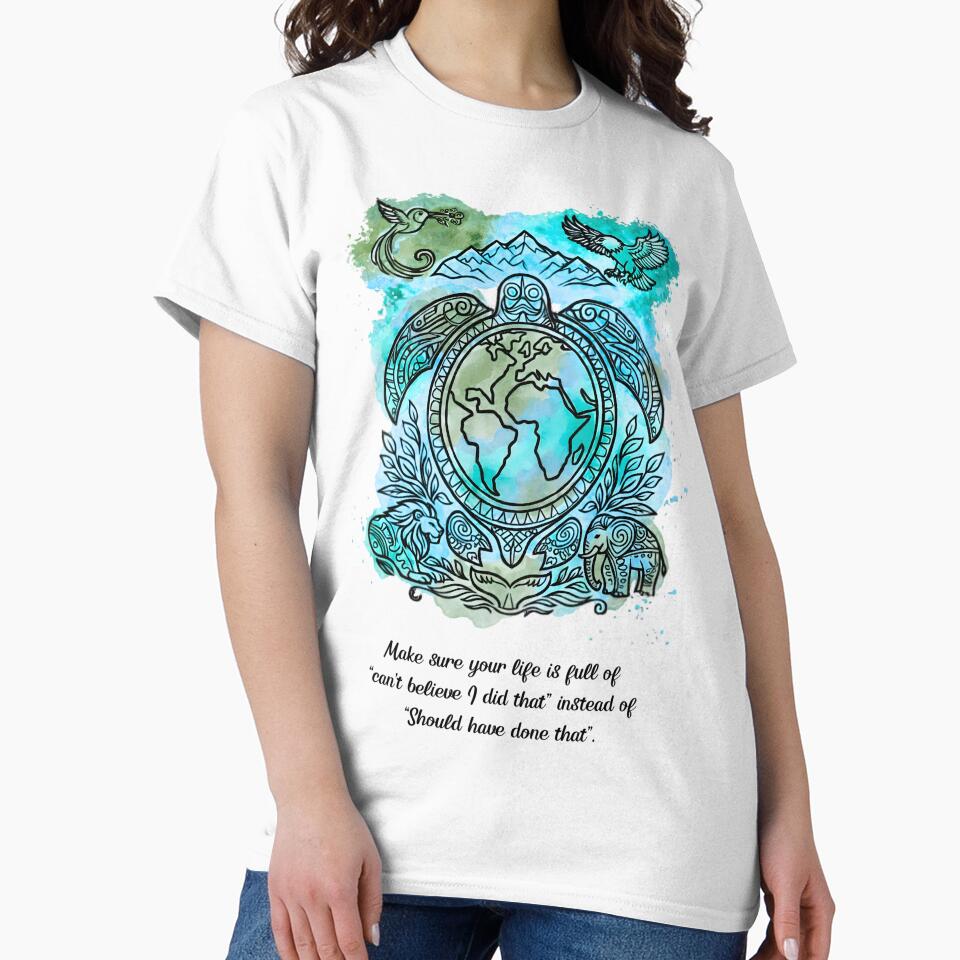 Motivational Quote Turtle Sticker and T-Shirt by ROARSOME DESiGNS