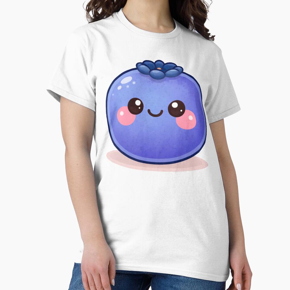Blueberry Kawaii Food Character by ImagenFusionP
