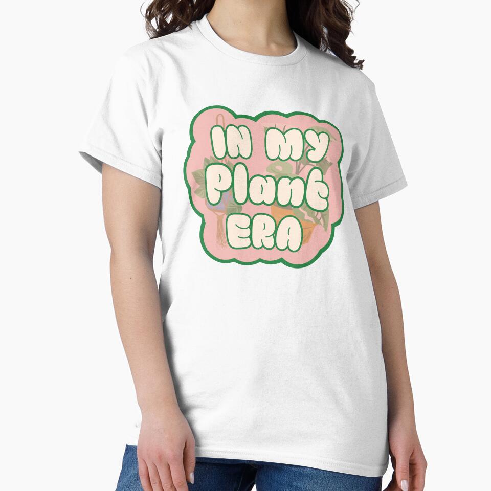 In My Plant Era Sticker | Cute Retro Bubble Text Houseplant Design by Kierra & Co.