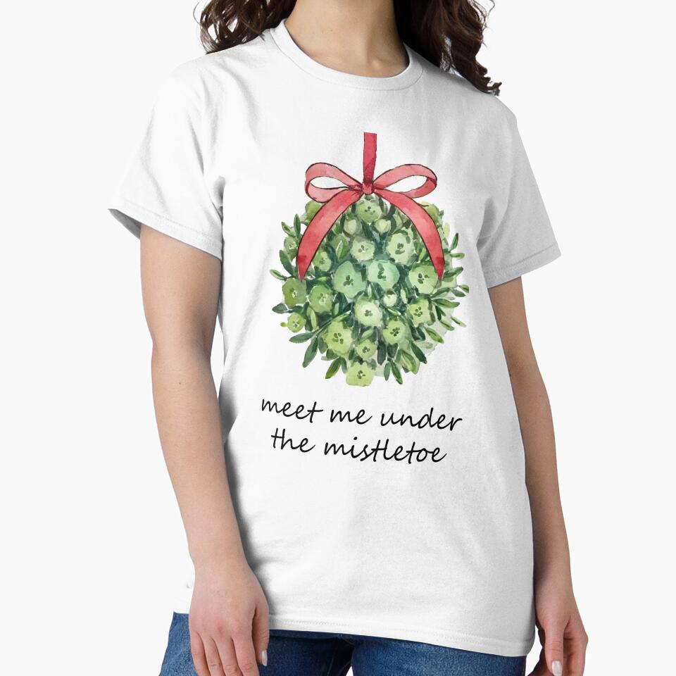 Coquette Mistletoe Watercolor Pattern by Magnolia Valley Art