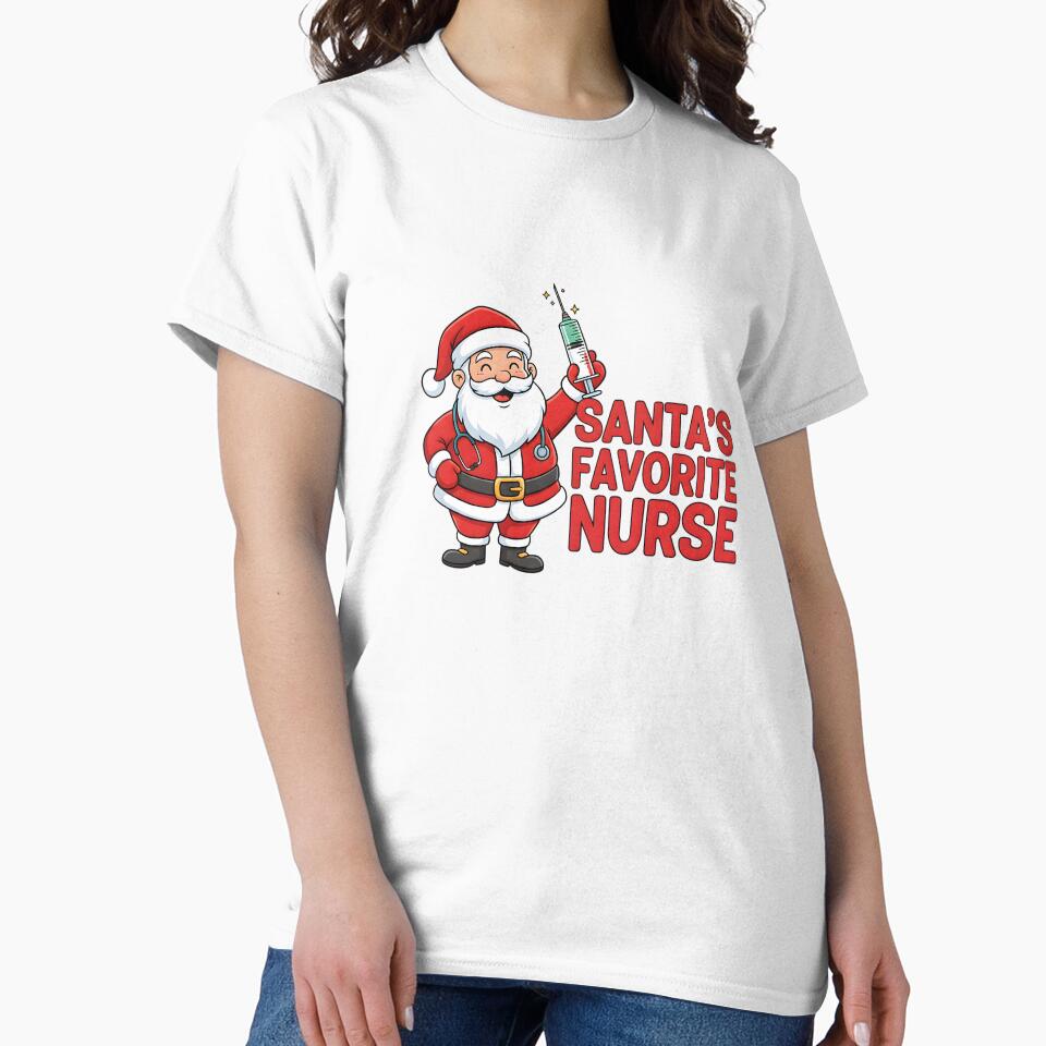 Santa’s Favorite Nurse - Funny Christmas Medical Design by SoulenCify