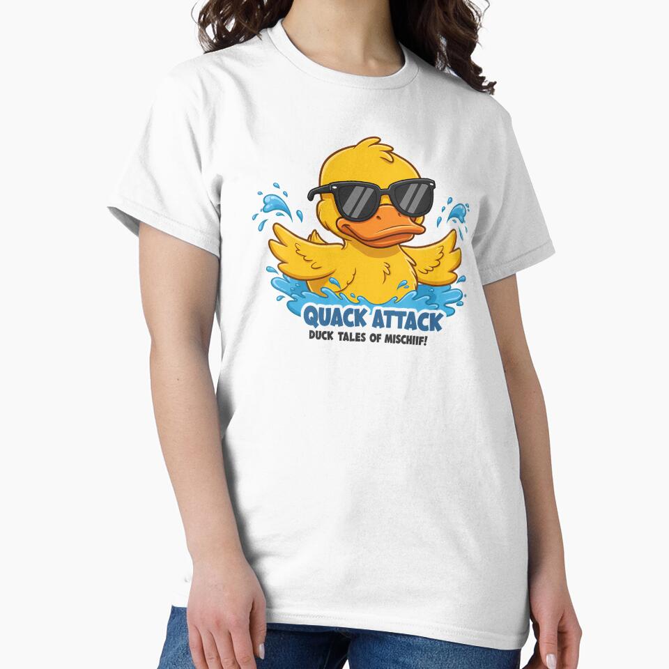 Funny Cool Duck with Sunglasses | Quack Attack Cartoon Design by hn79