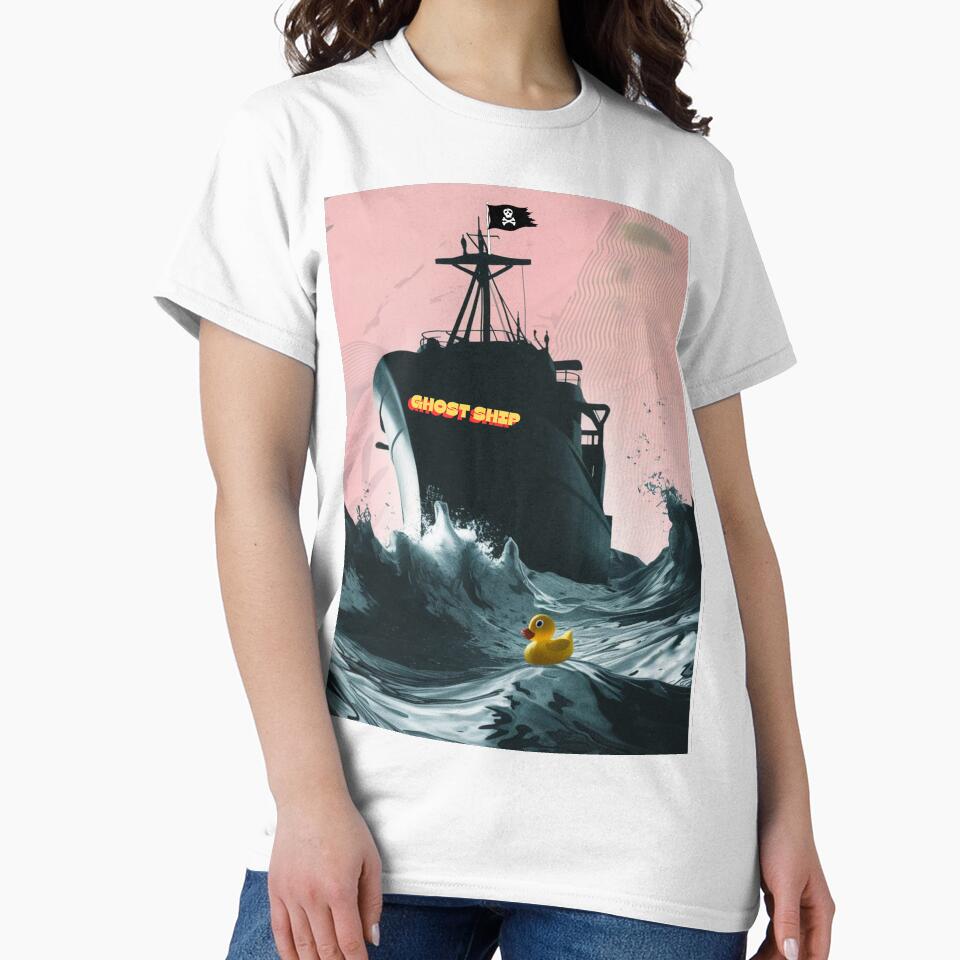 CUTE RUBBER DUCK Ghost Ship in Storm CLASSIC T-SHIRT by inkfluenceart