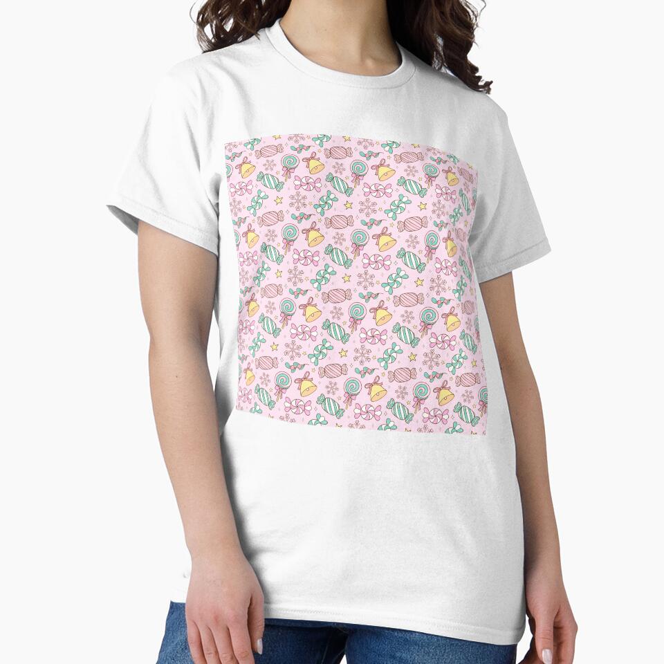 Cute Pastel Christmas Candy & Treats Seamless Pattern by smeraldosecrets