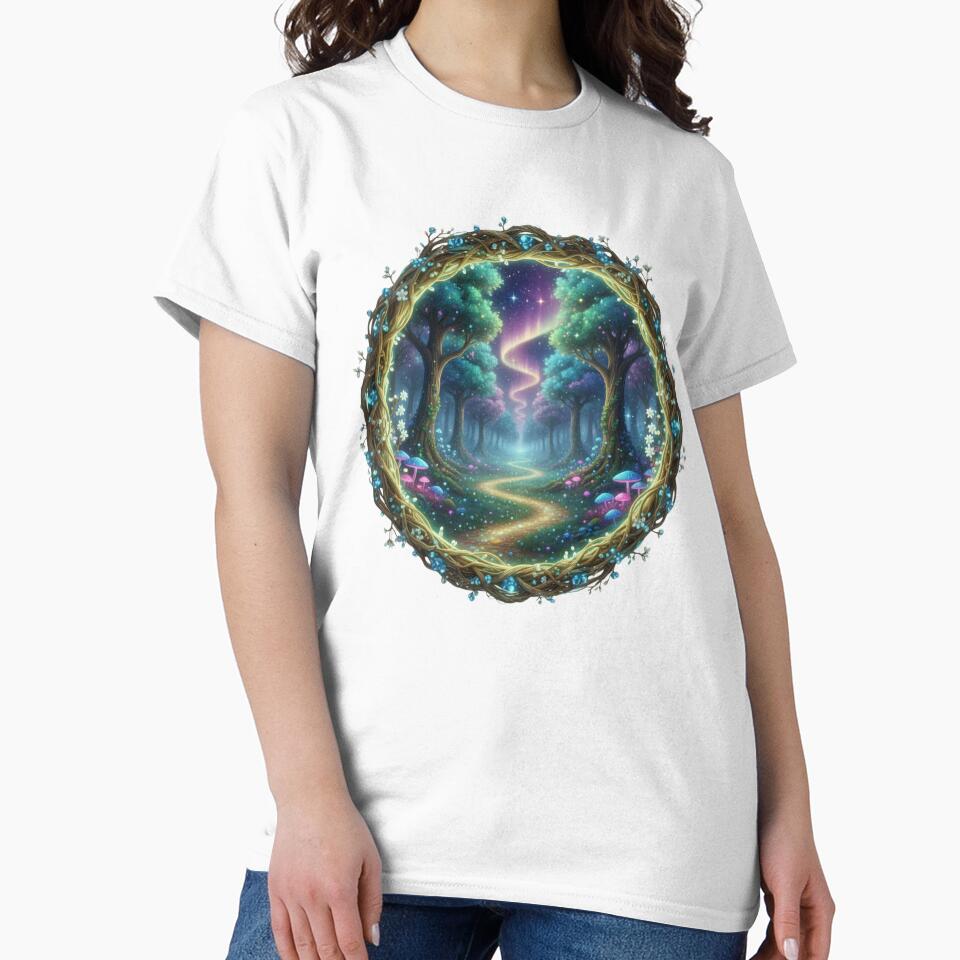 Enchanted Forest Portal - Magical Fairycore & Whimsical Glowing Path by MonaRose_Art