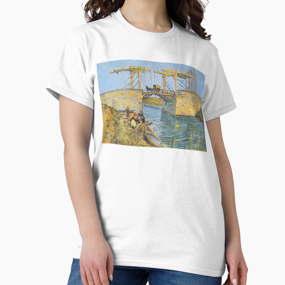 The Langlois Bridge at Arles with Women Washing by amonarte