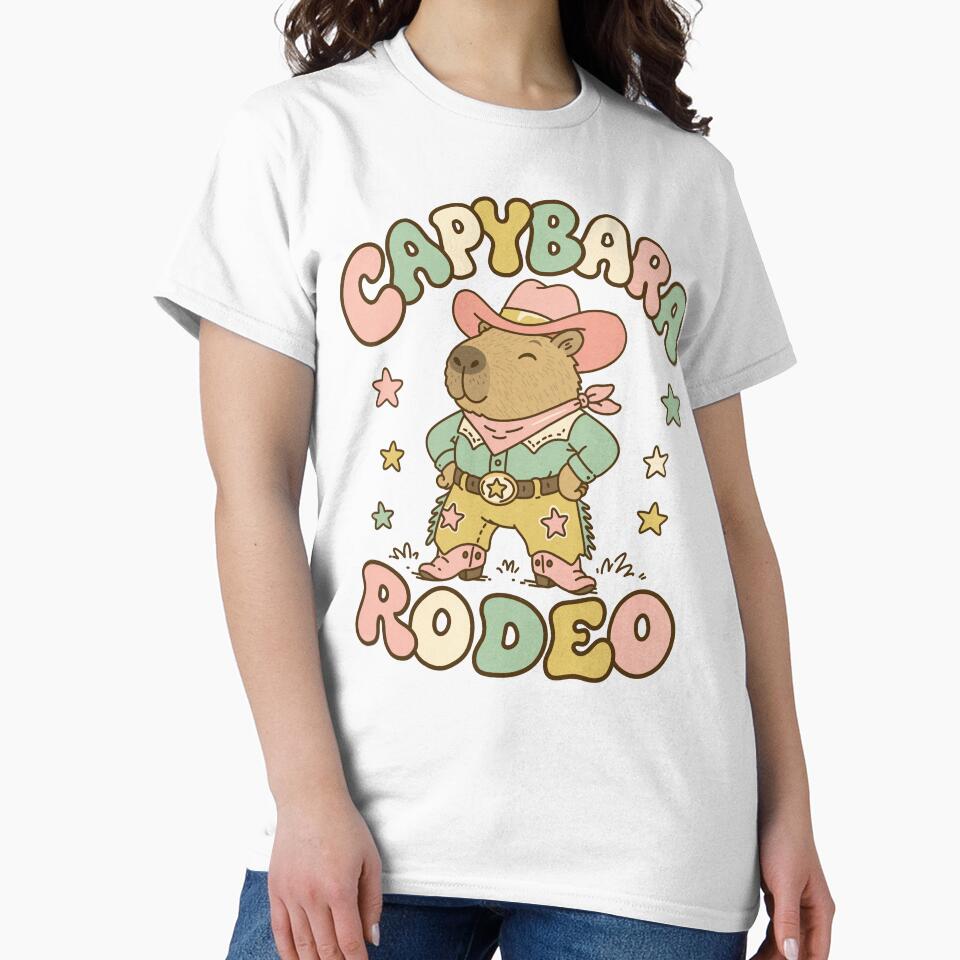 Capybara Rodeo Cute Cowboy Western Animal by trajeado14
