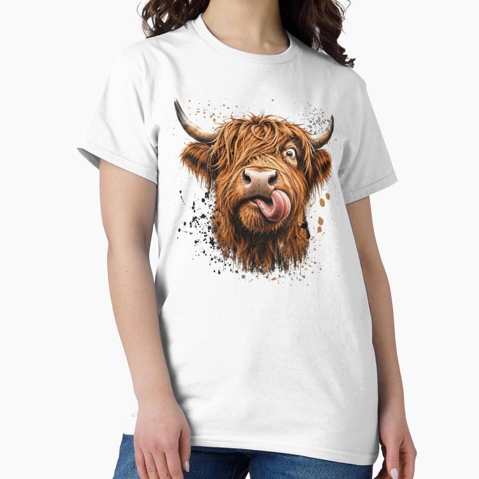 Goofball Highland Cow by Fat Mustache Designs
