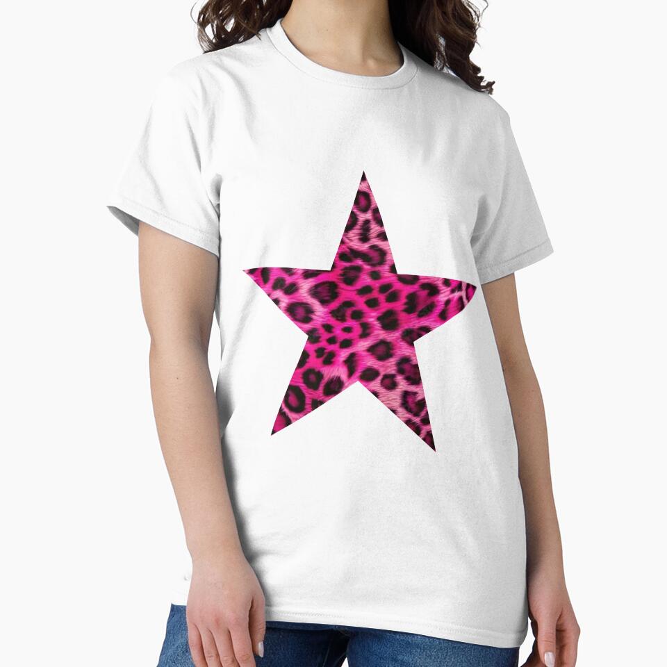 pink leopard print star by funkyrainbowss