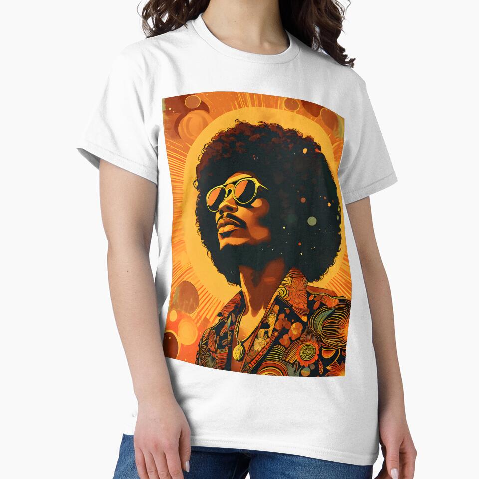 Retro 70s Pop Art Orange Brown #2 by Prints and Lifestyle