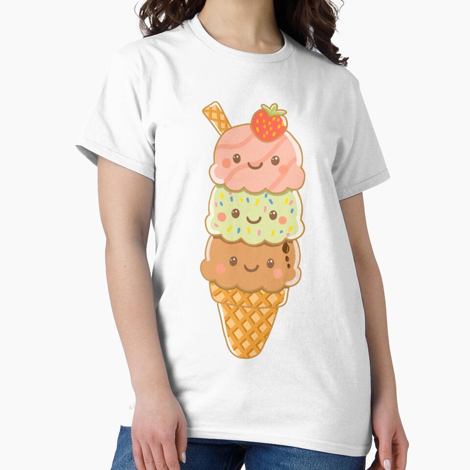 Kawaii Ice Cream Stack by TineHunterArt