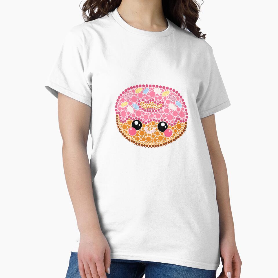 Kawaii Donut Dot Art by Cardiff Creative