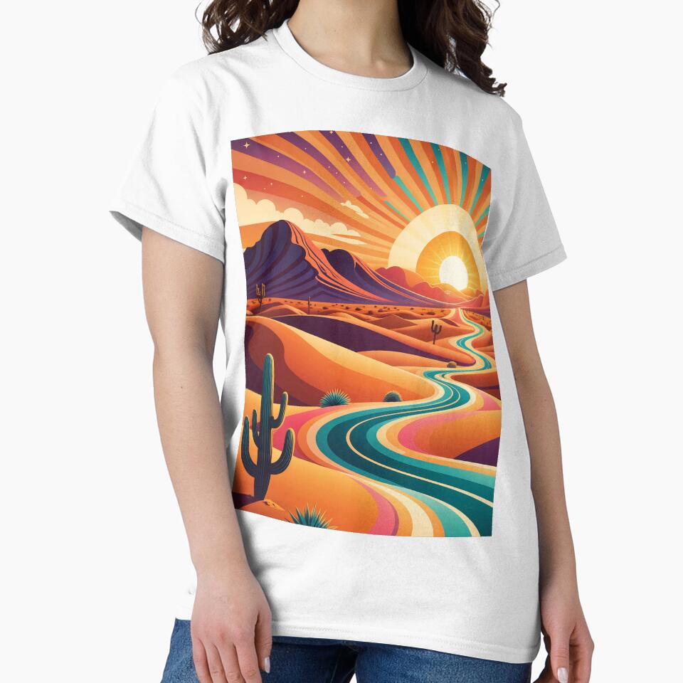 Groovy Retro Vintage 70s Desert Sunrise by Prints and Lifestyle